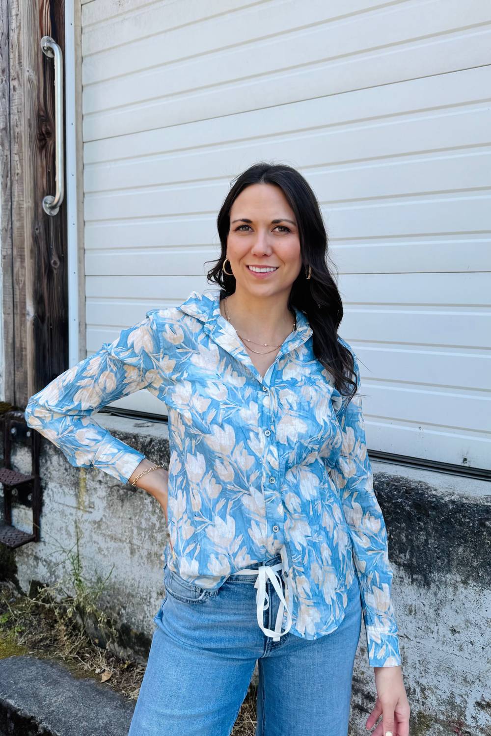 Nic + Zoe - Shadow Floral Core Cotton Shirt