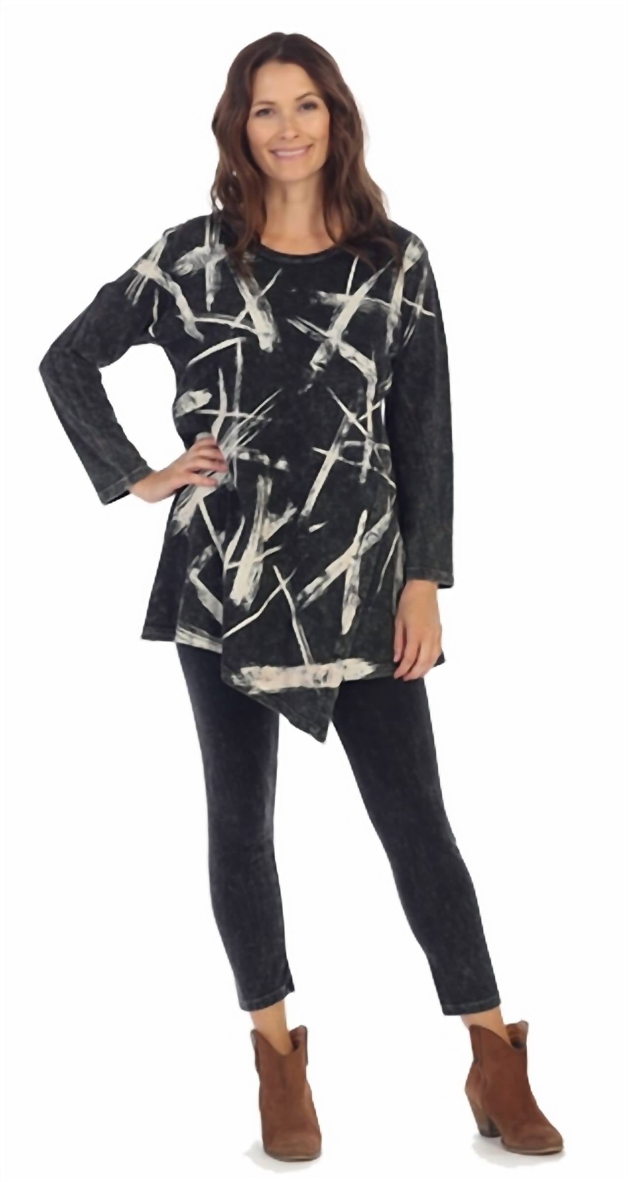 Jess & Jane - Dazzling Cotton Dolman Sleeve Top