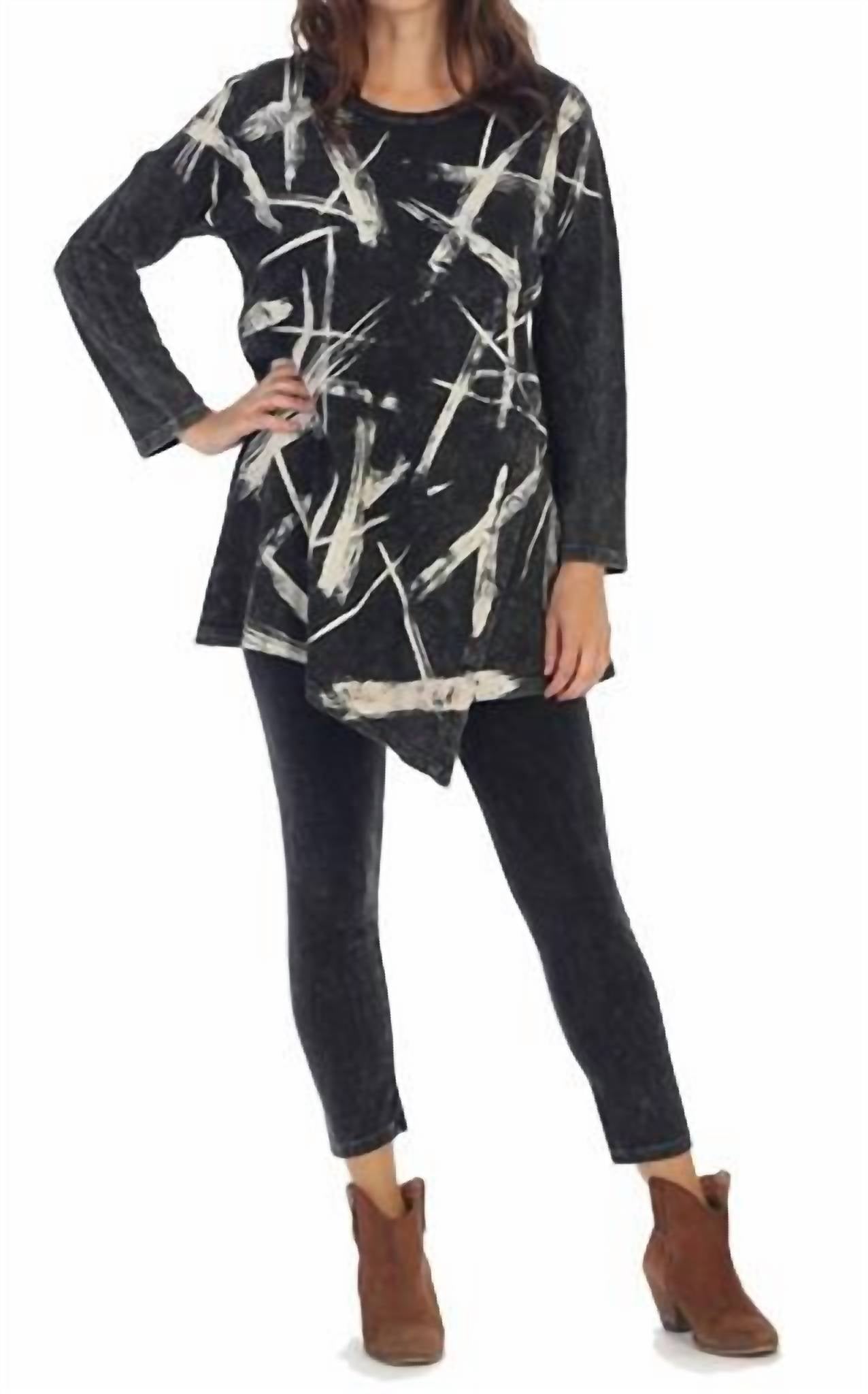 Jess & Jane - Dazzling Cotton Dolman Sleeve Top
