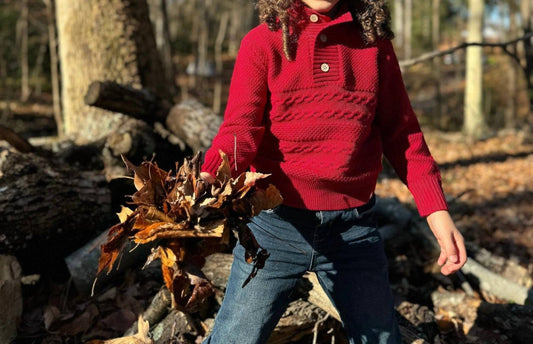 Me & Henry - Cable Collared Sweater