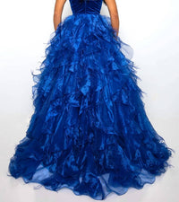 Ava Presley - Beaded Bodice Ruffled Tulle Ball Gown