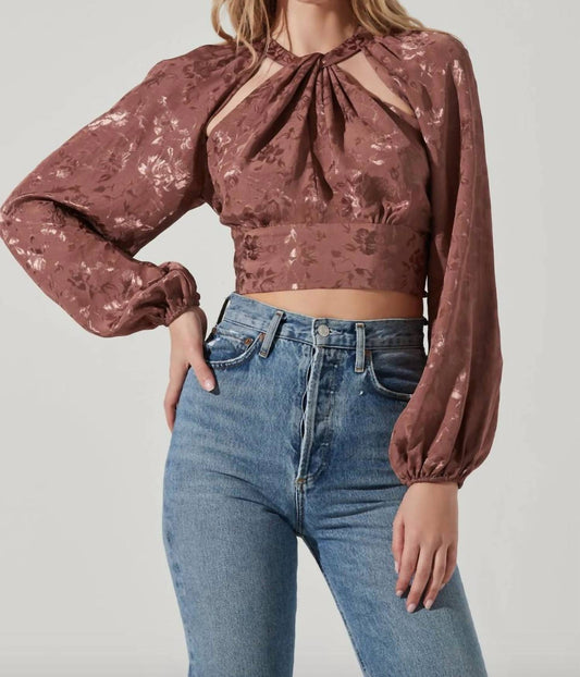 Betsy Floral Cutout Long Sleeve Top