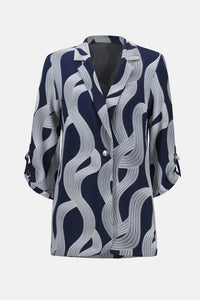 Joseph Ribkoff - Abstract Print Long Jacket