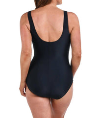 Maxine Of Hollywood - Solid Side Shirred One Piece Swimsuit