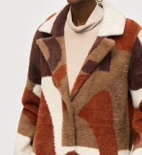 Joseph Ribkoff - Avianna Abstract Print Feather Yarn Sweater Coat