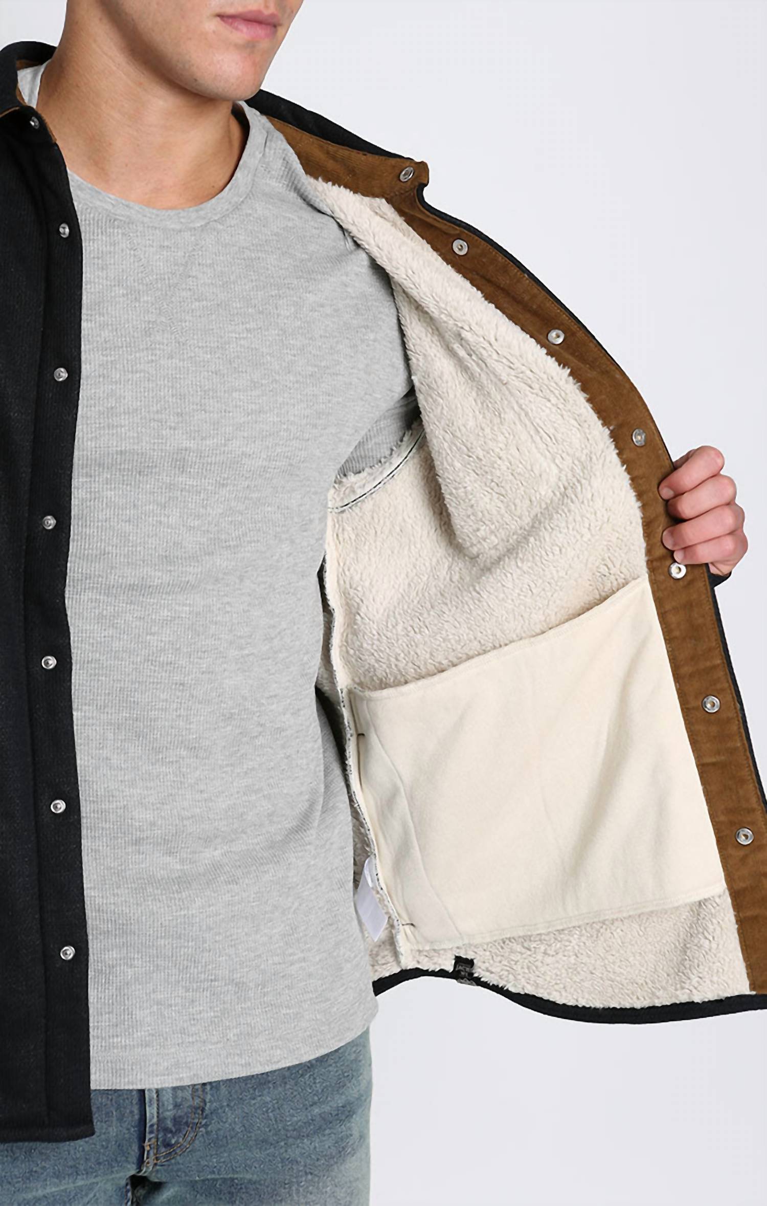 Jachs New York - Sherpa Bonded Waffle Snap Workshirt