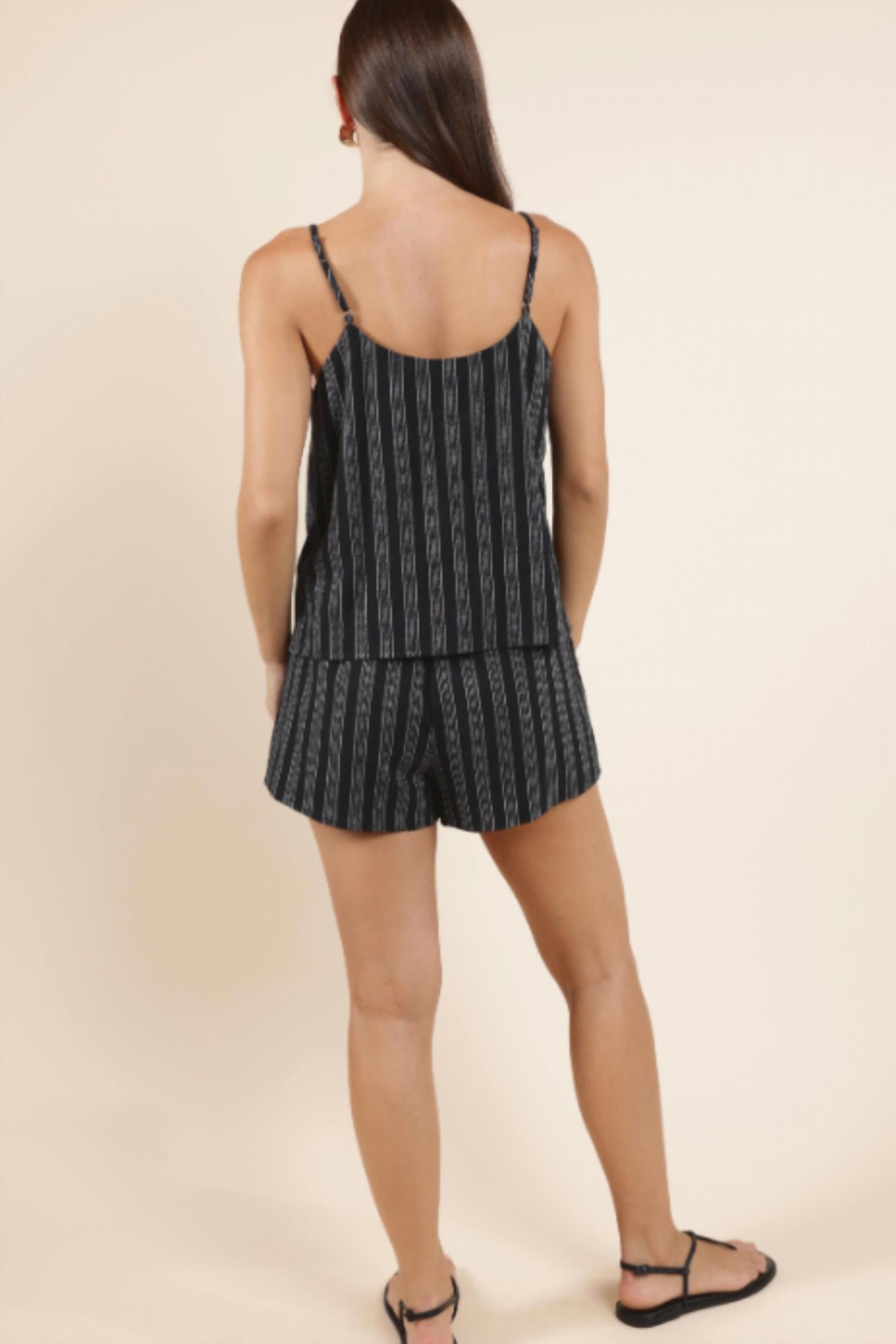 Sadie & Sage - Jada Striped Twist Front Tie Tank