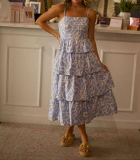 Tcec - Animal Printed Tiered Ruffled Dress