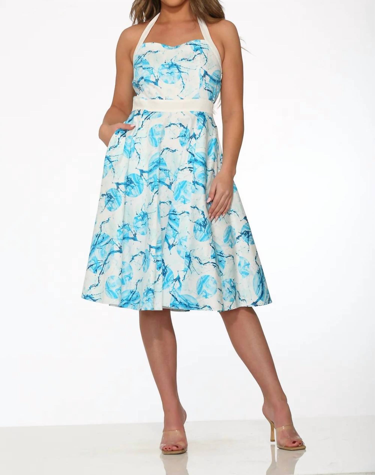 Orchid Bloom - Floral Halter Dress