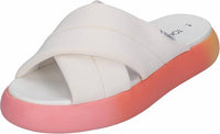TOMS Women's Alpargata Mallow Cro Slide Athletic Sandals in white repreve jersey ombre - women's sandal