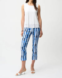 Joseph Ribkoff - Millennium Abstract Print Crop Pull-on Pants
