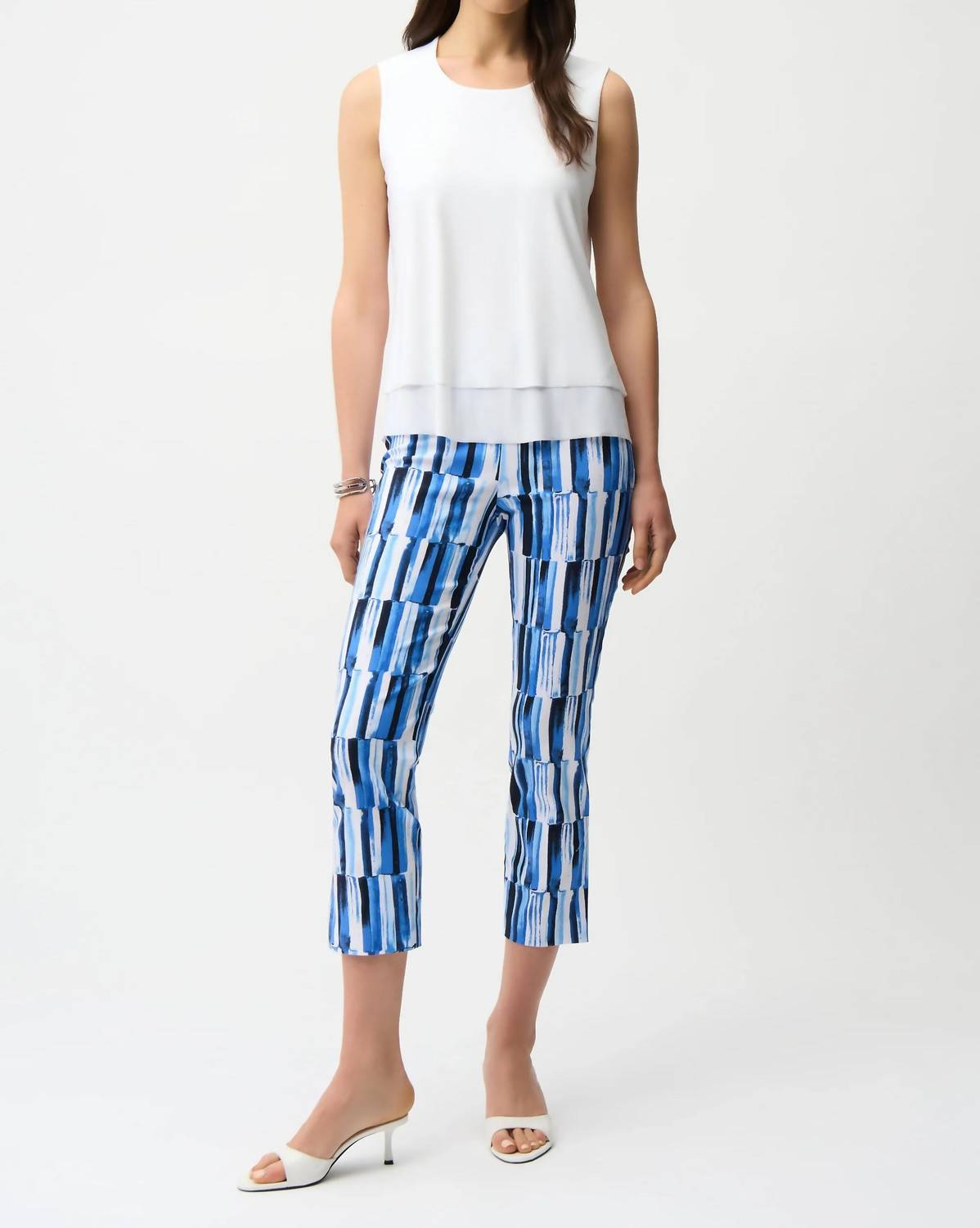 Joseph Ribkoff - Millennium Abstract Print Crop Pull-on Pants