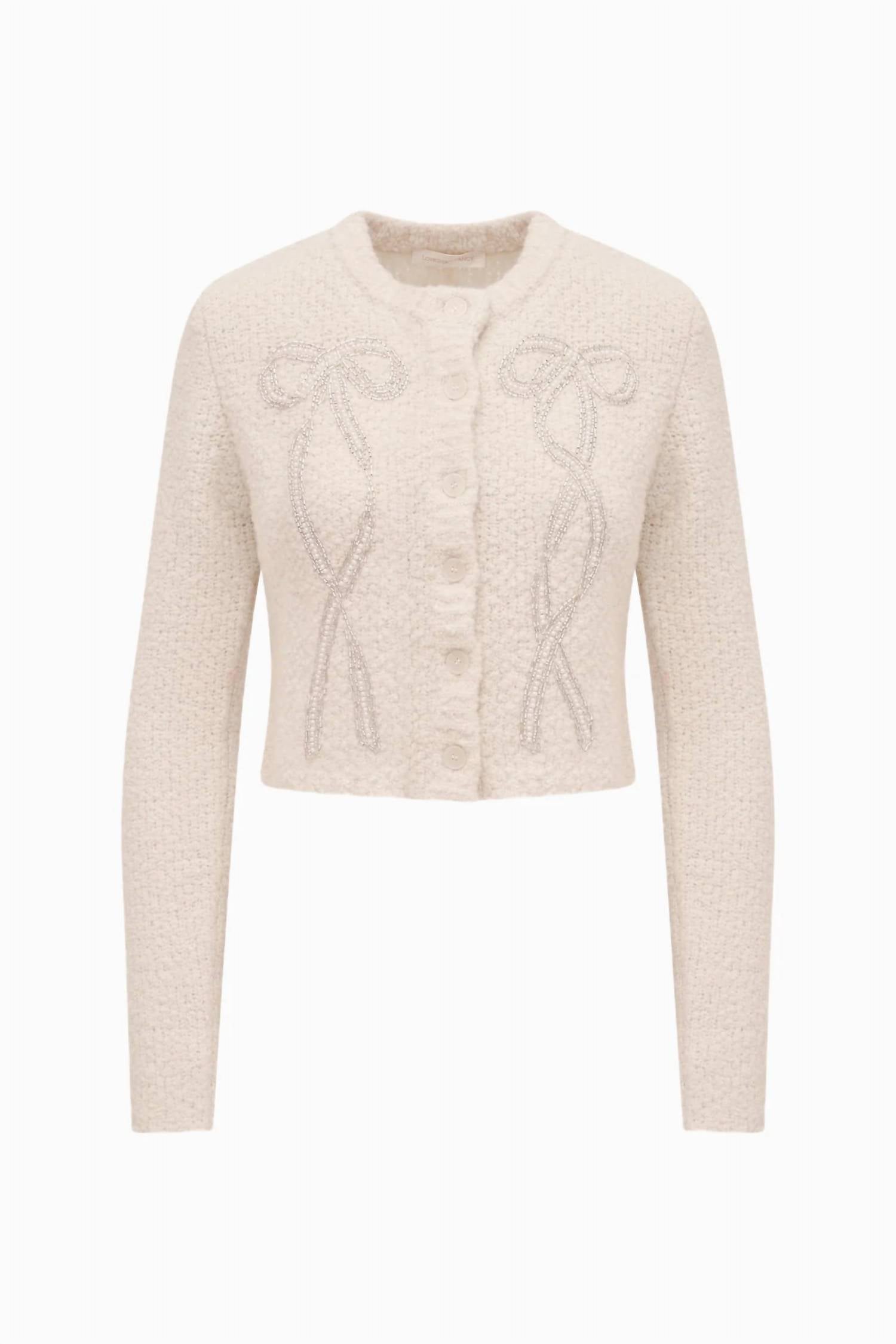 Loveshackfancy - Leocadia Wool-blend Embellished Cardigan