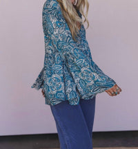 Three Bird Nest - Brea Paisley Print Top