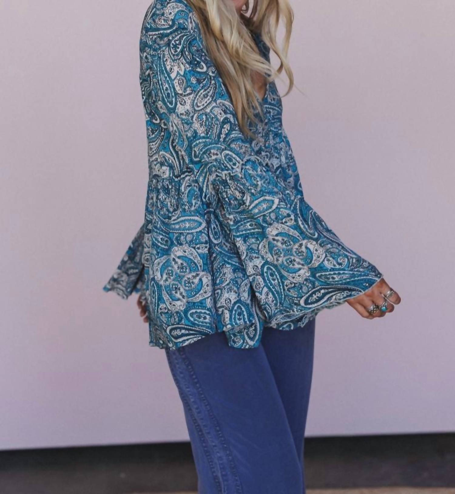 Three Bird Nest - Brea Paisley Print Top