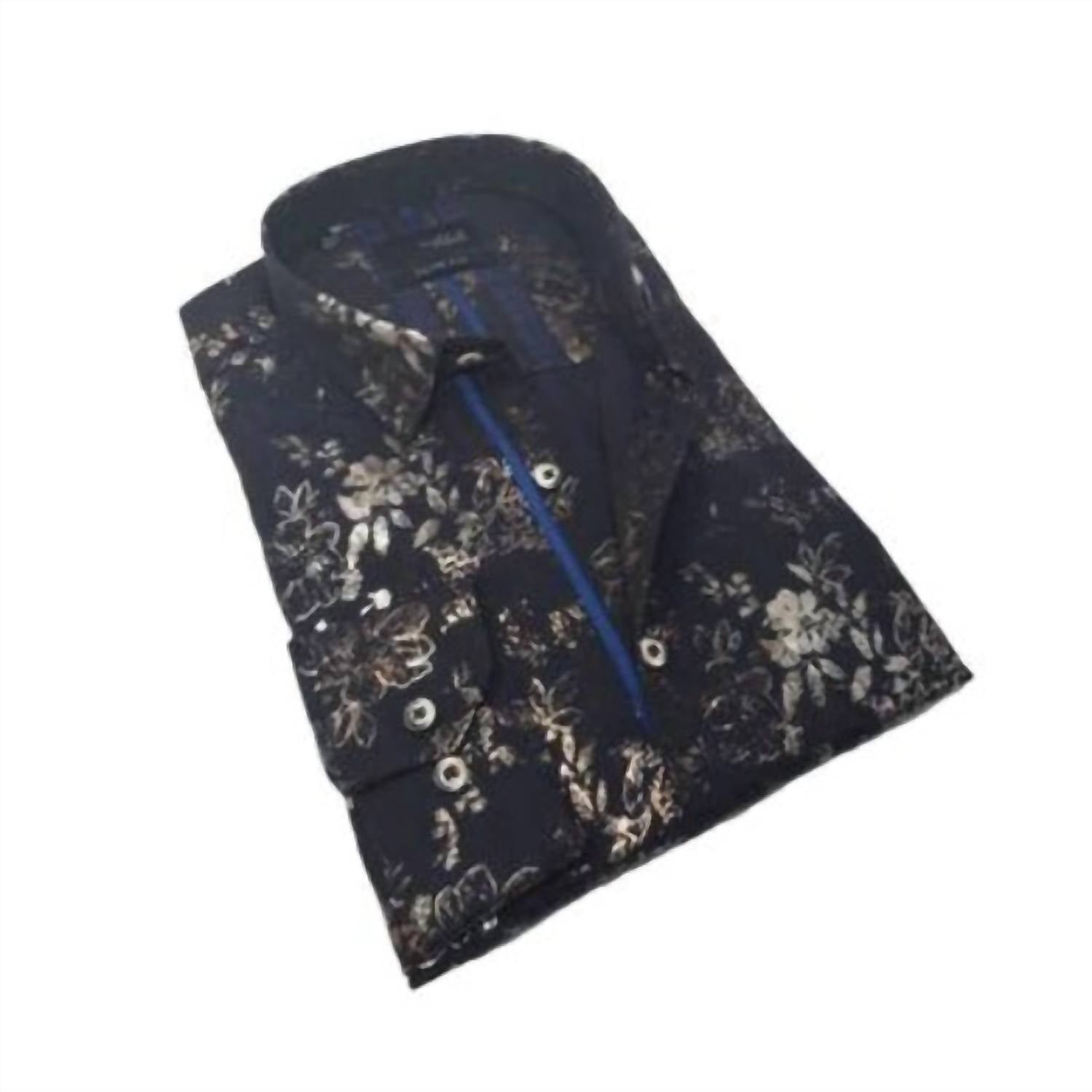 Eight X - Jacquard Floral Foil Button Down Shirt