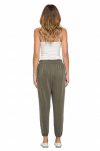 ariella Drawstring Jogger Pant in olive - women's pants - detail view