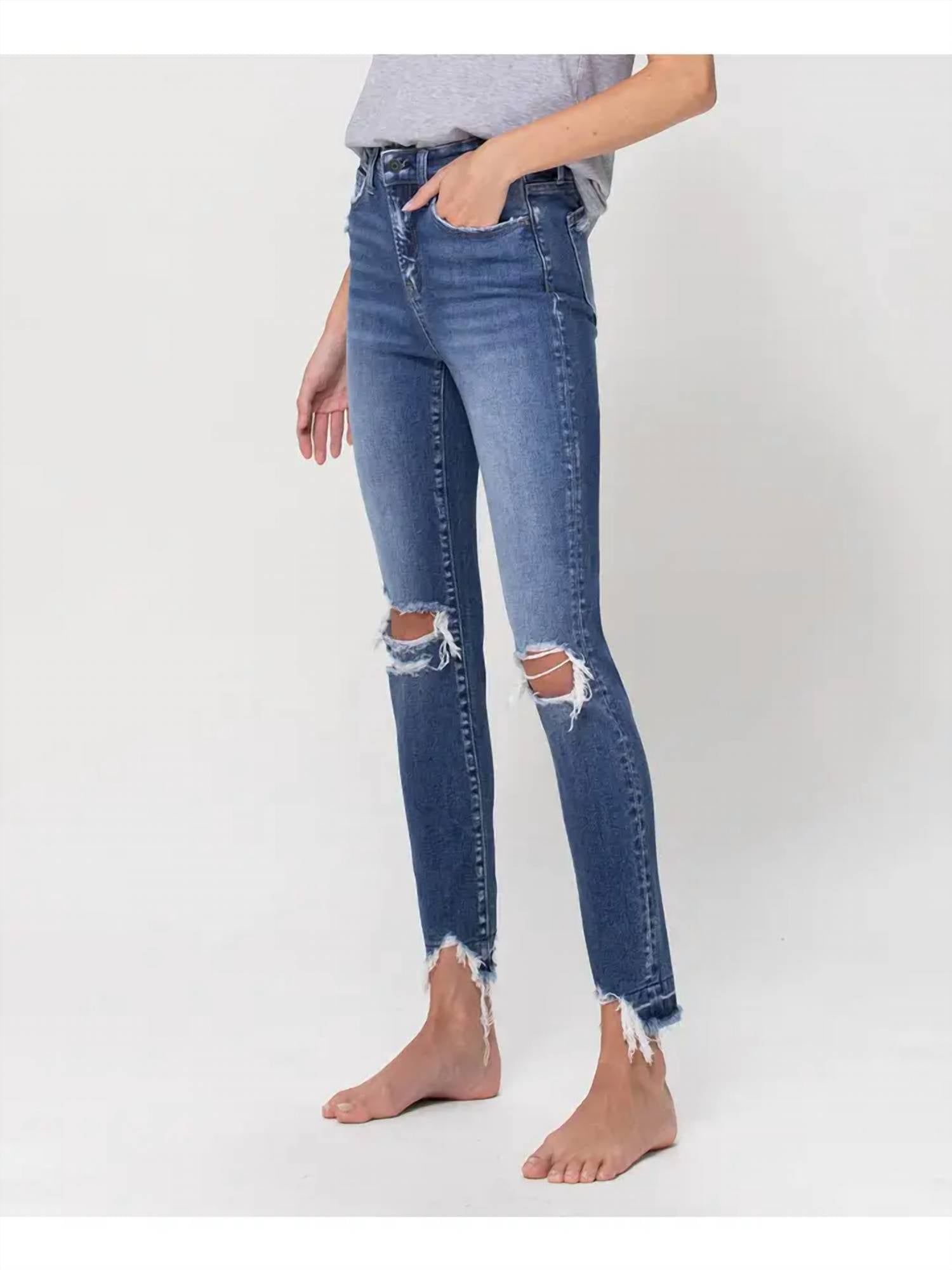 Flying Monkey - High Rise Distressed Skinny Jeans
