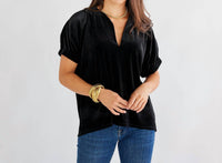 Caryn Lawn - Betsy Velvet Top