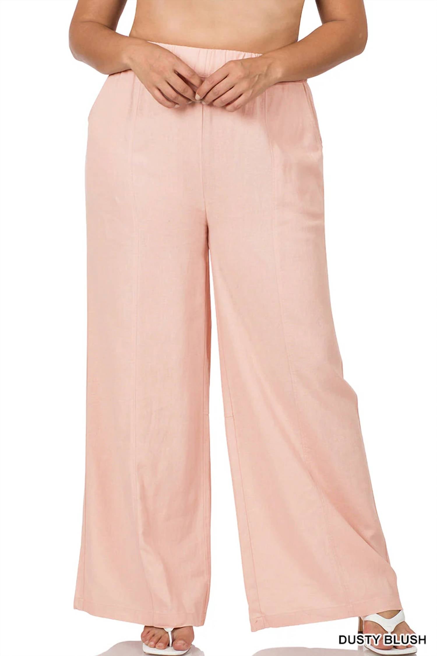 Zenana - Wide Leg Linen Pants