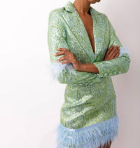 Amylynn - Lorna Feather Trim Jacket