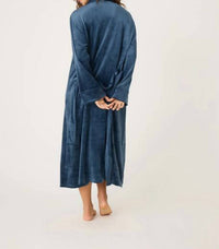 PJ Salvage Velvety Velour Robe in navy - women's intimate - view 4