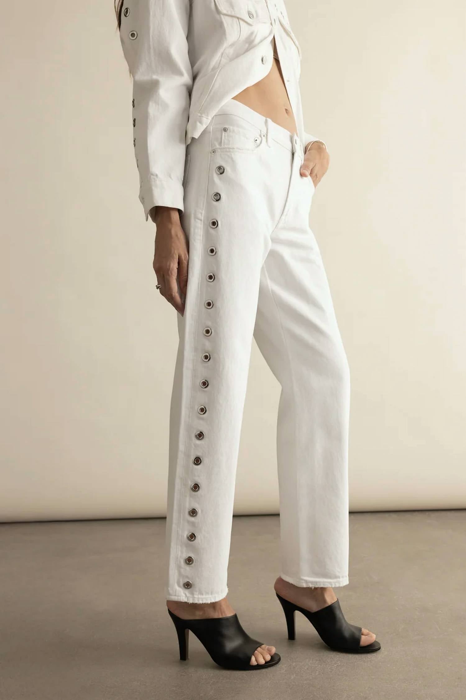 Pistola - Lexi mid rise bowed straight Jean