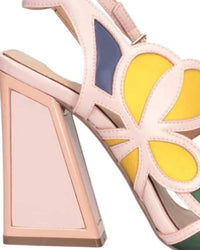 Exe Women's Dominic High Heeled Block Sandal in pink - women's heels - alternate view