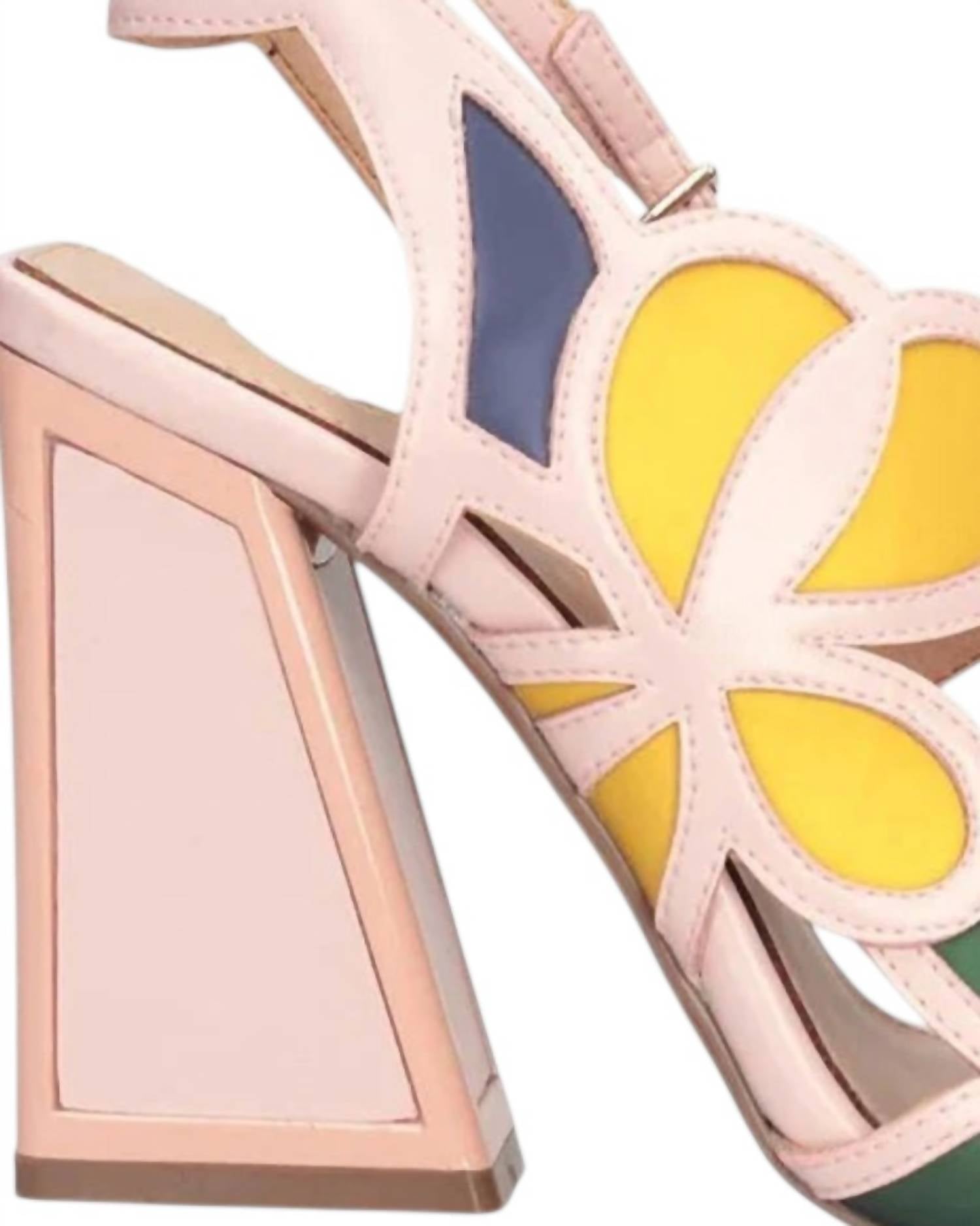 Exe Women's Dominic High Heeled Block Sandal in pink - women's heels - alternate view