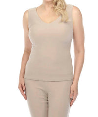 Joseph Ribkoff - V-neck Sleeveless Tank Top