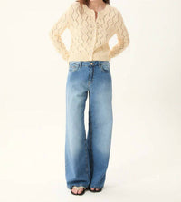 DELUC Gardenia Cardigan in ecru - women's cardigan - alternate view