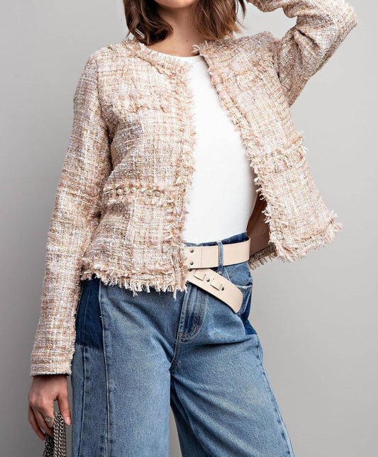 Easel - Pearl Tweed Jacket