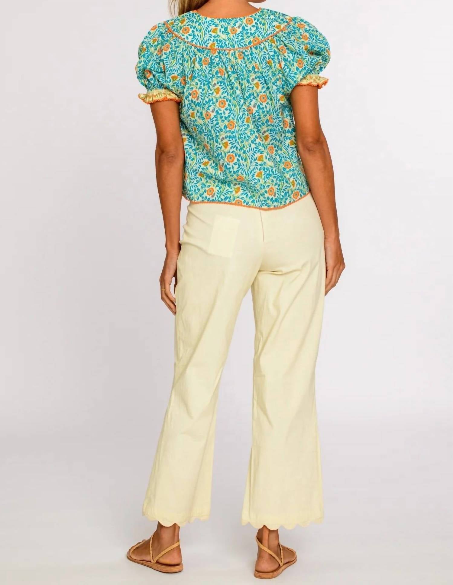 Elizabeth James The Label - Kiki Puff-sleeved Top