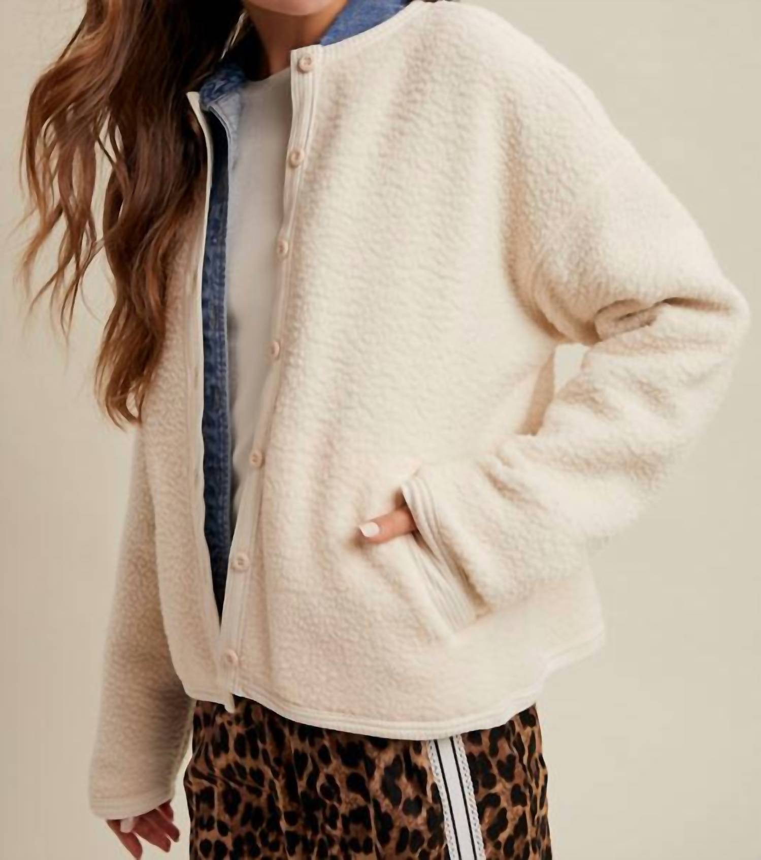 Wishlist - Everly Sherpa Button-up Jacket