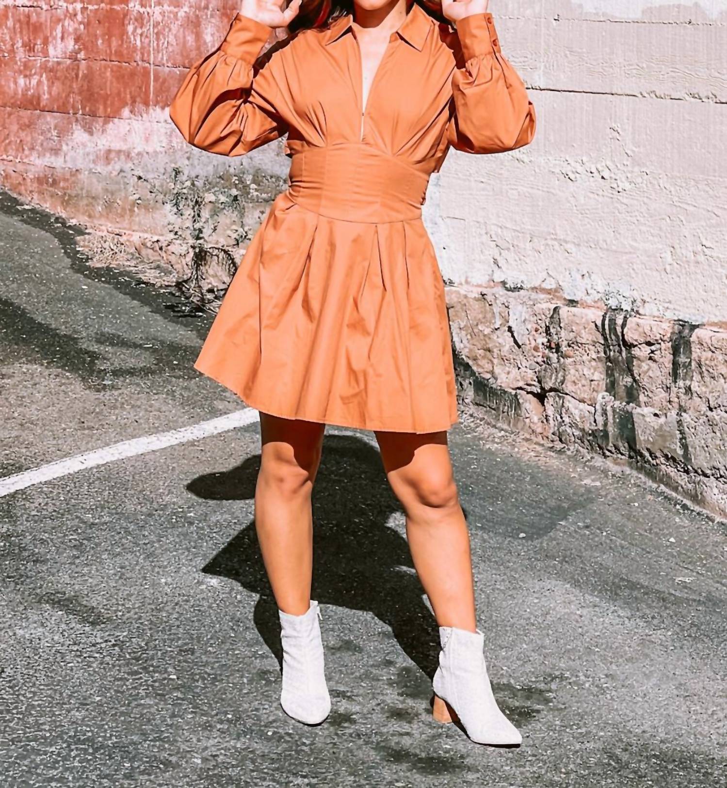 Fate - High Waist Tie Back Dress