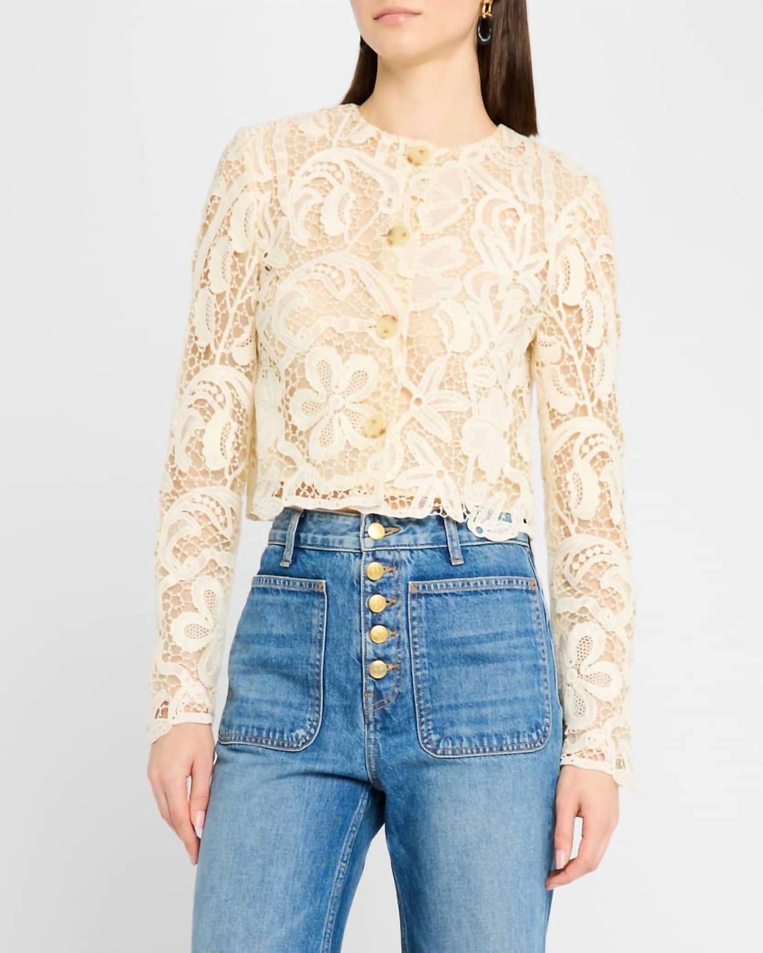 Ulla Johnson - Caris Floral Lace Embroidered Jacket