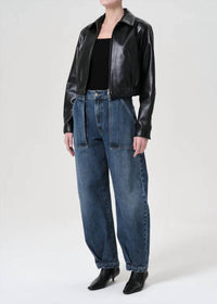 Agolde - Shoreditch Ski Club X Agolde Essie Recycled Leather Cropped Jacket