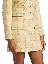 Amanda Uprichard - Perth Check Tweed Miniskirt