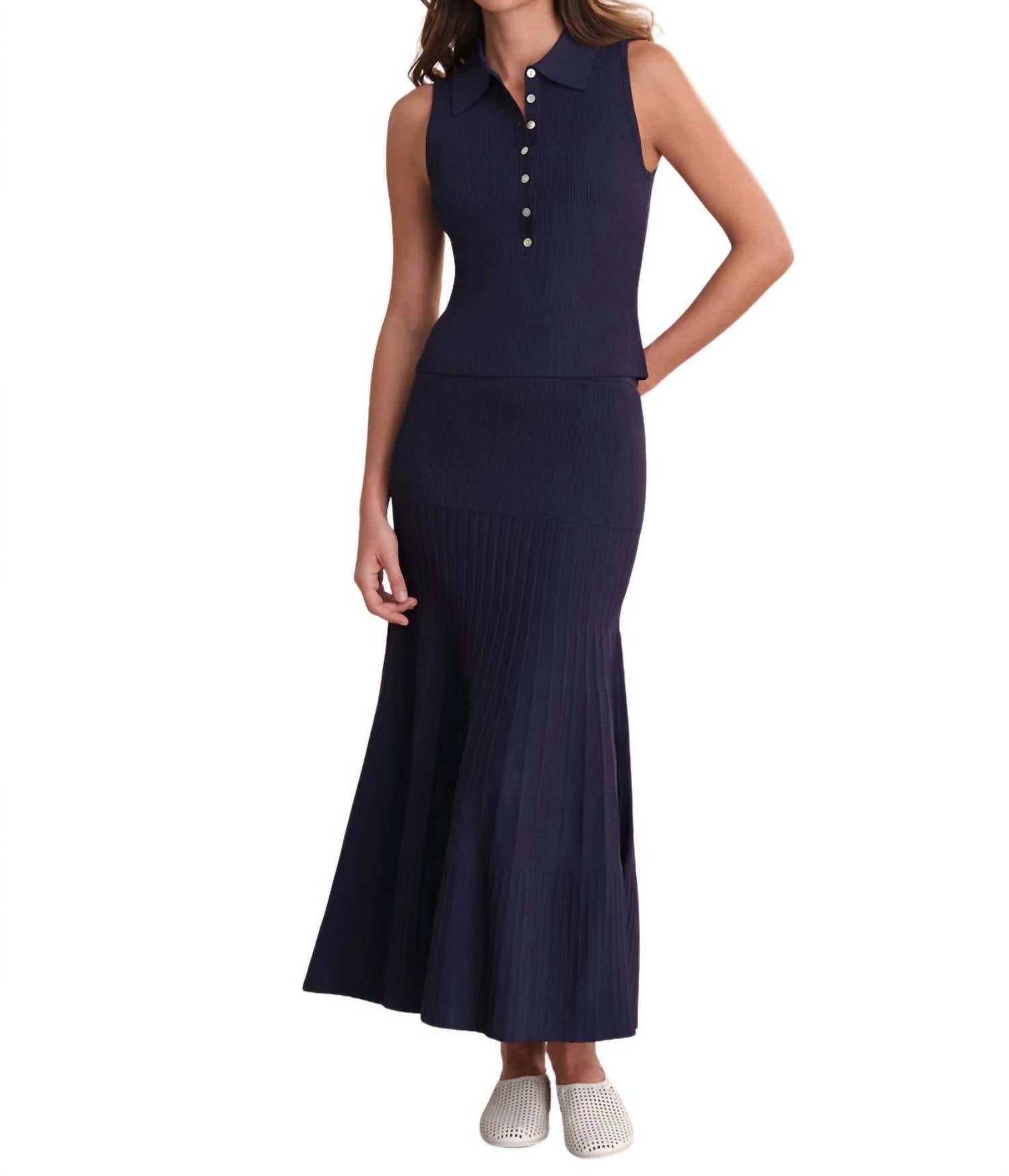 525 America - Gwyneth Solid Midi Skirt