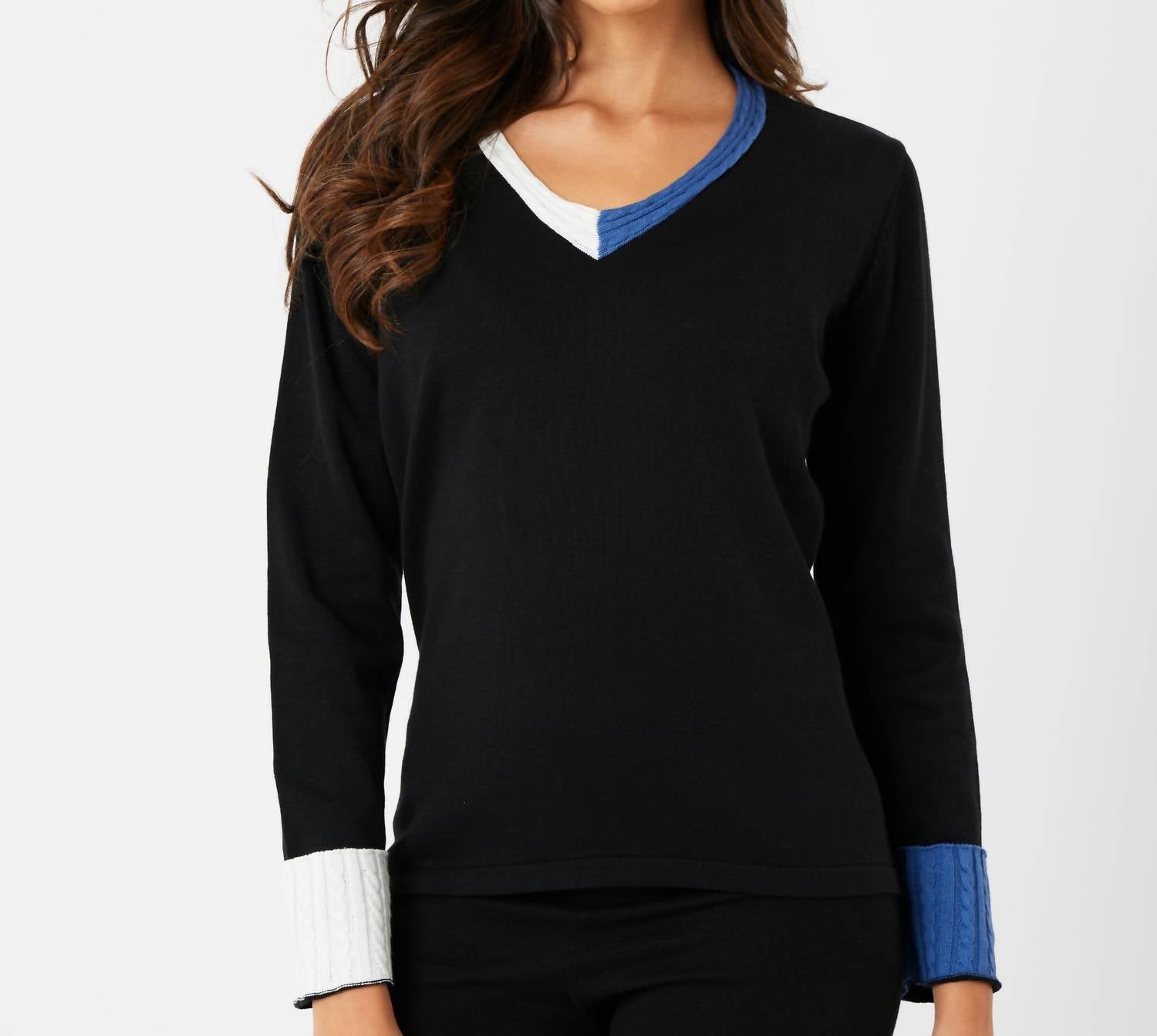 French Kyss - Braided V-Neck Top