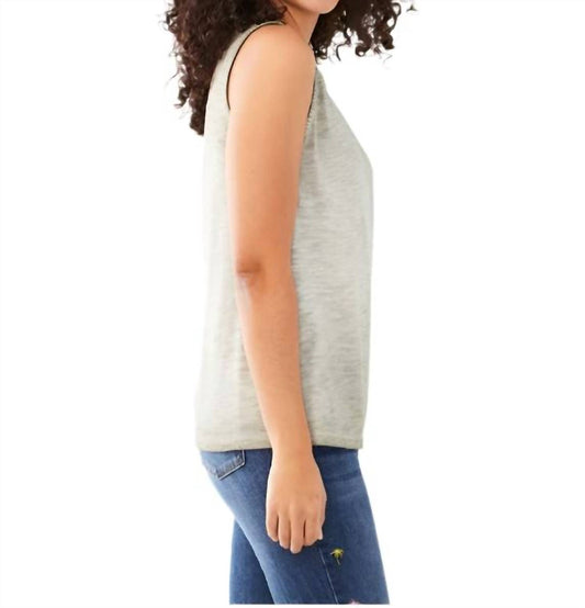 Fdj - Sleeveless V-neck Jersey Top