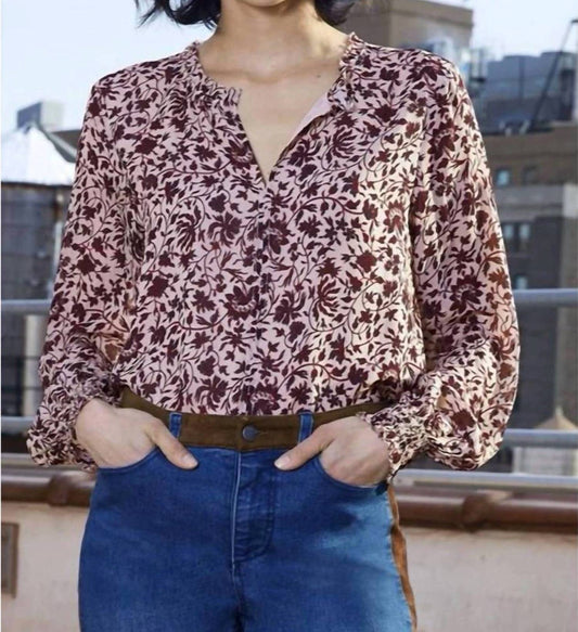 Ecru - Portman Smocked Sleeve Blouse