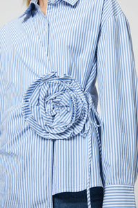 French Connection - Cambria Cotton Corsage Striped Shirt