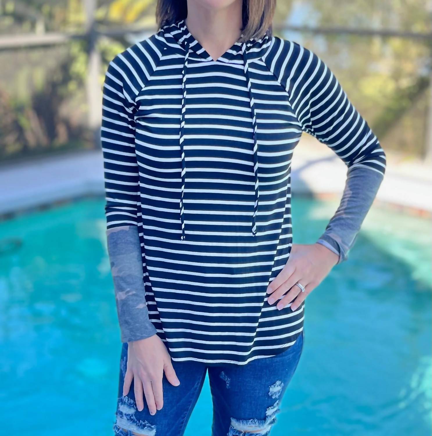 Adora - Hide And Stripe Hoodie