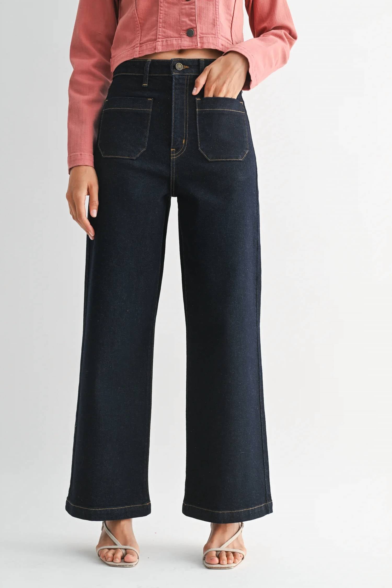 Just Black Denim - Patch Pocket Wide Leg SUP