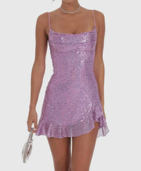 Lucy In The Sky - Juliette Ruffled Slit Dress