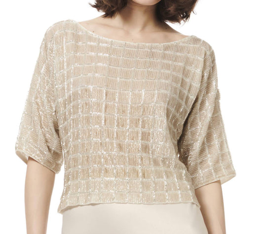 Emily Shalant - Grid Sequin Top