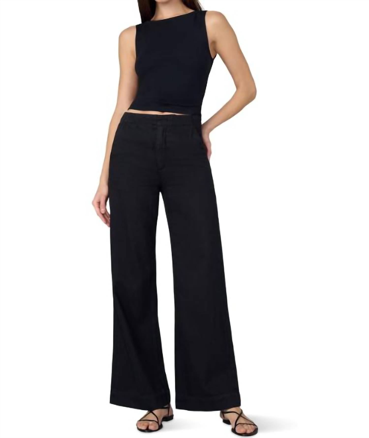 Joe's Jeans Clean Denim Trouser in black - women's jeans
