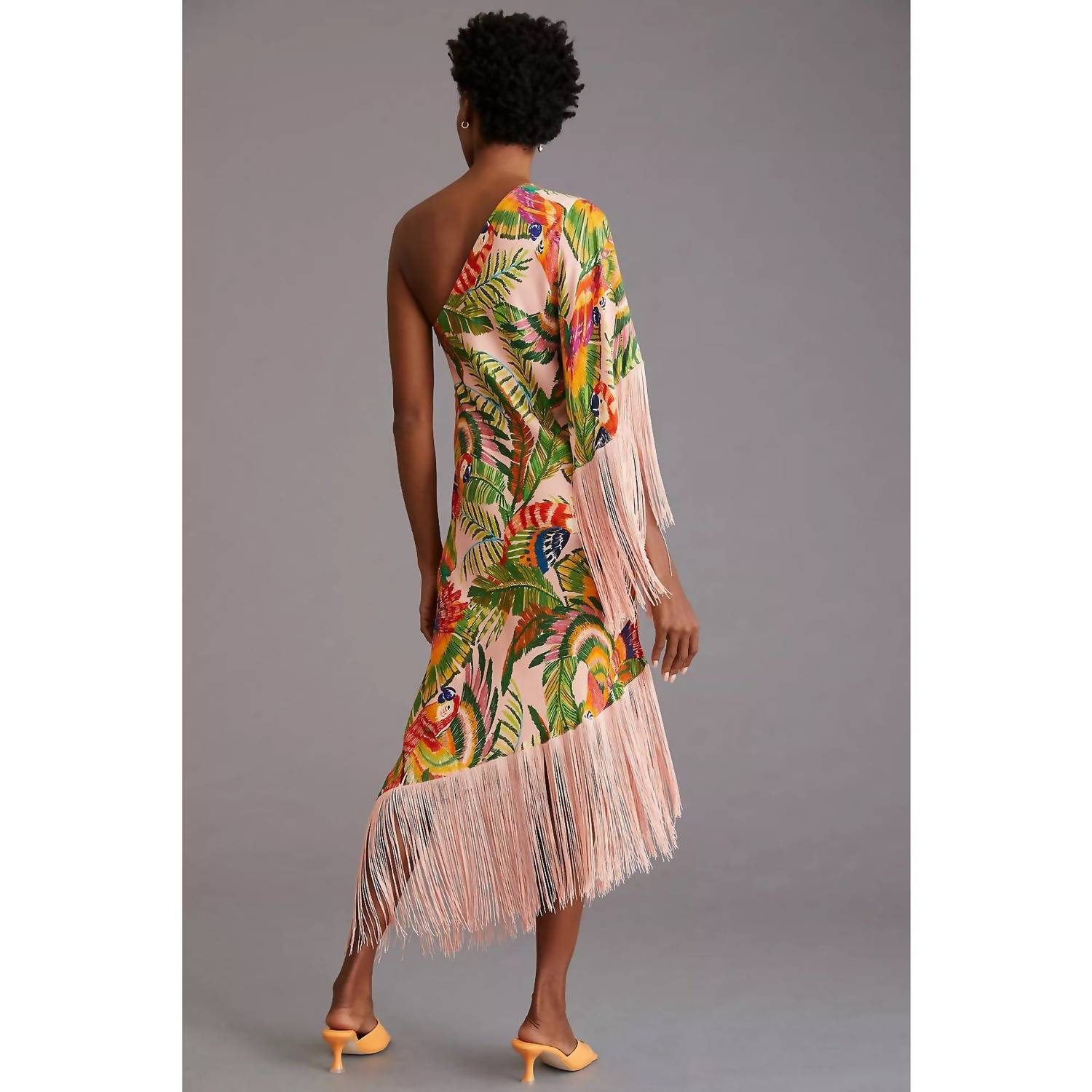 Farm Rio - One Shoulder Tropical Midi Dress