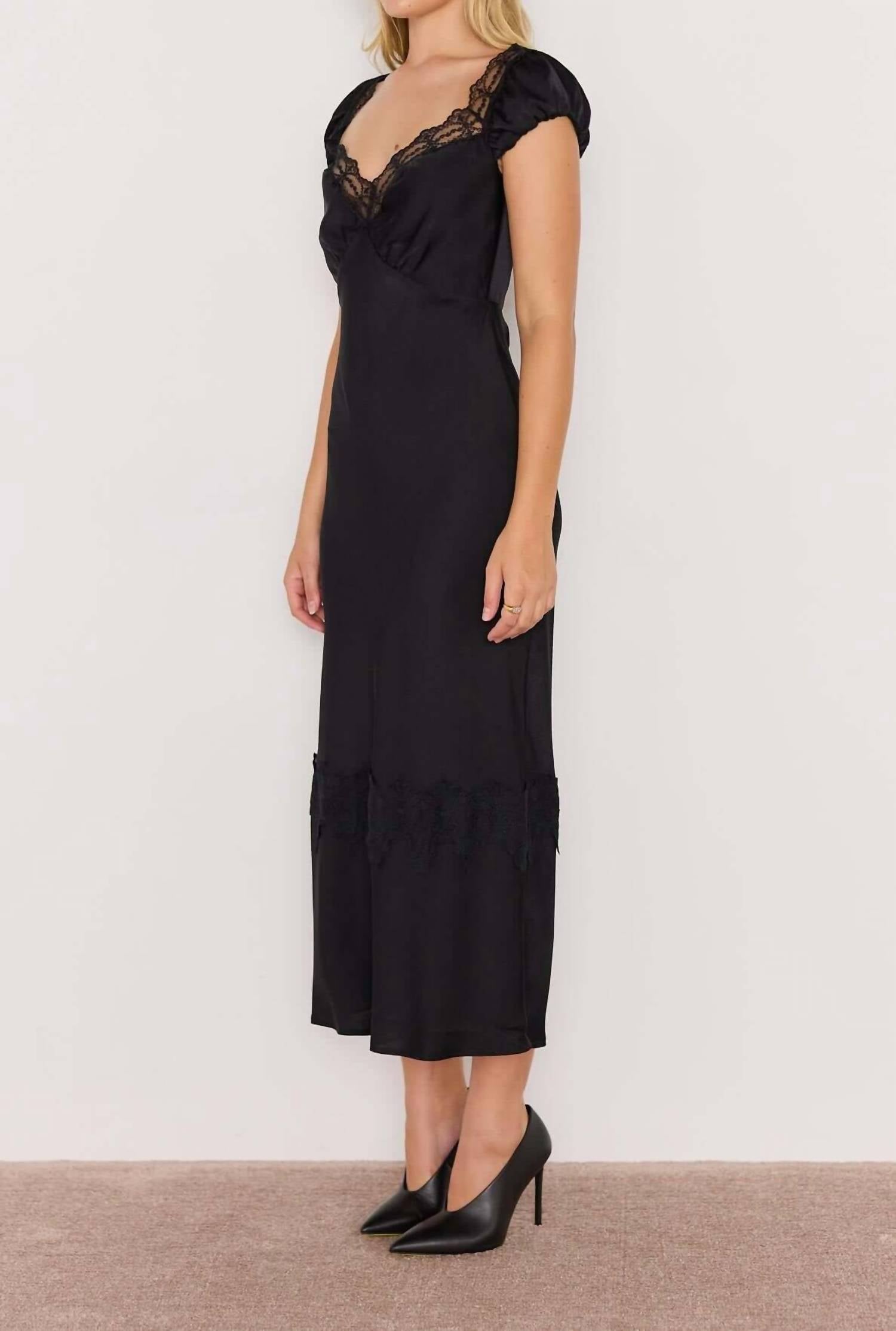 Minkpink - Lace Trim Momento Bias Midi Dress